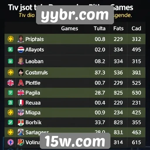 Análise do desempenho dos jogos populares no yybr.com